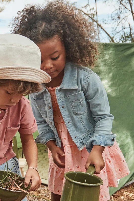 Dětská riflová bunda Mayoral 3408.6H.Mini.PPYA modrá