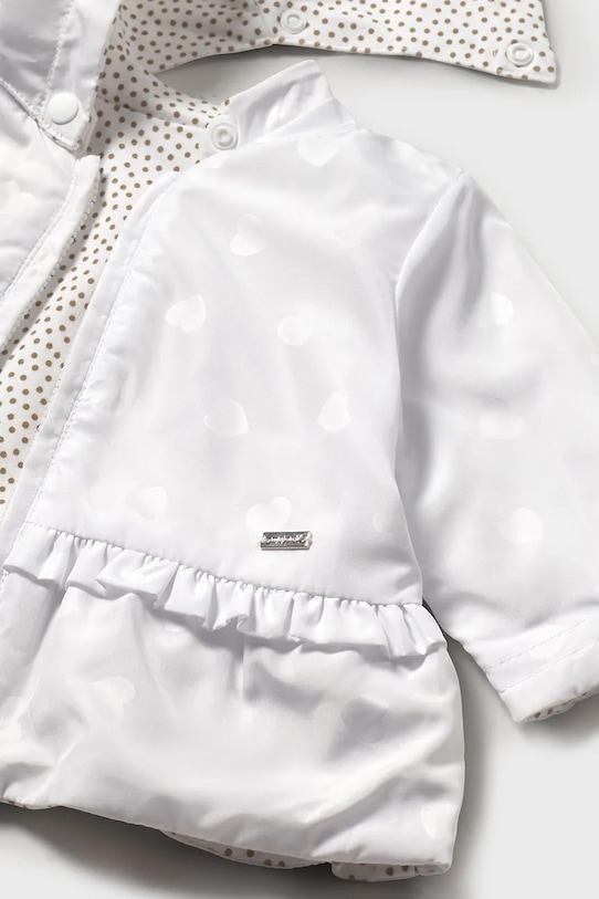 Mayoral Newborn geacă reversibilă pentru bebeluși 1479.2P.Newborn.PPYH alb