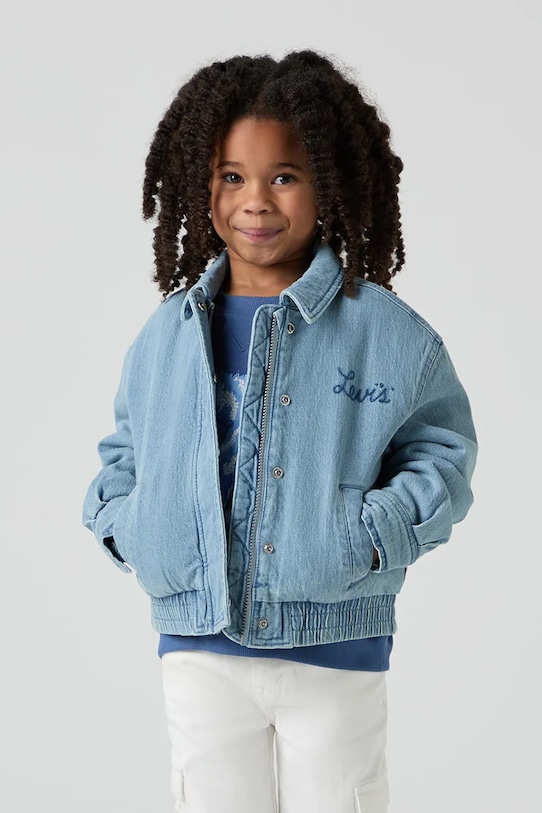 Детская джинсовая куртка Levi's RETRO DENIM TRUCKER без подкладки голубой 3EM275