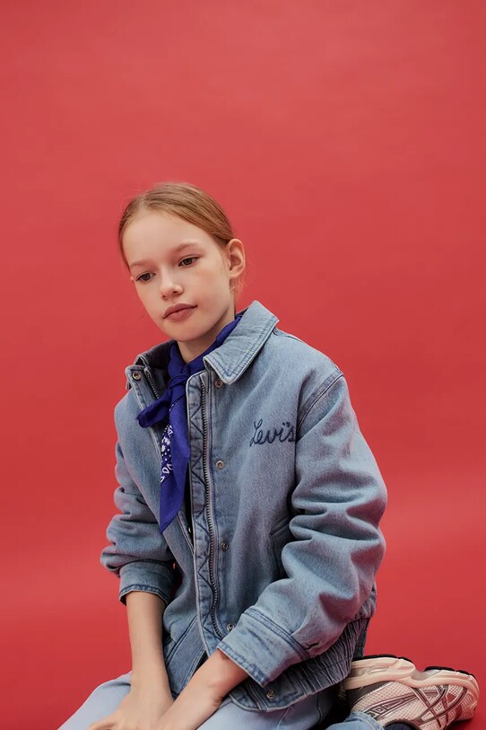 Levi's kurtka jeansowa dziecięca RETRO DENIM TRUCKER 4EM275