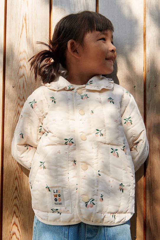 Liewood kurtka dziecięca Bea Jacket With Frill bez kaptura beżowy LW19893