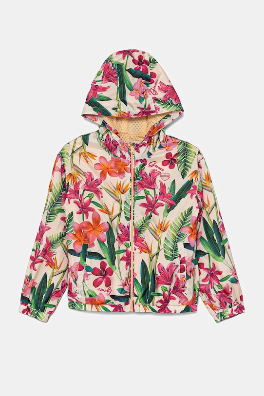Дитяча куртка Guess з капюшоном рожевий K5GL02.WCFM0.PPYA