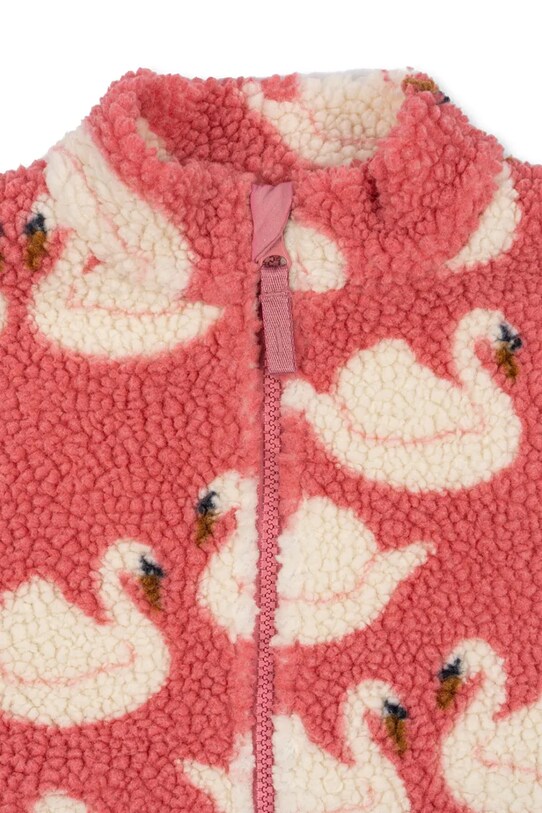 Detská bunda bomber Konges Sløjd JODY TEDDY JACKET GRS ružová KS102308