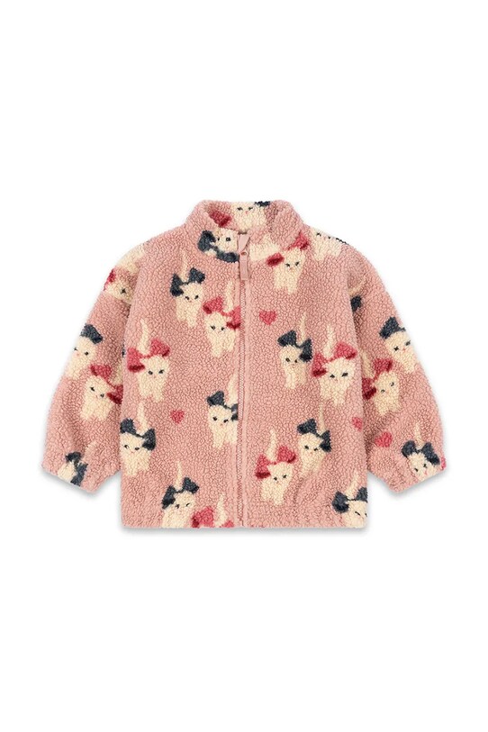 Konges Sløjd geacă bomber pentru copii JODY TEDDY JACKET GRS cu captuseala roz KS102308