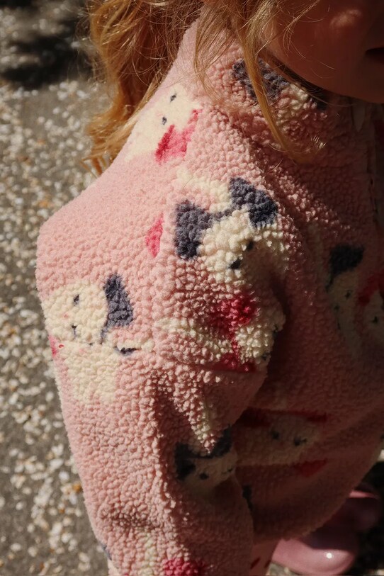 Konges Sløjd geacă bomber pentru copii JODY TEDDY JACKET GRS KS102308 roz
