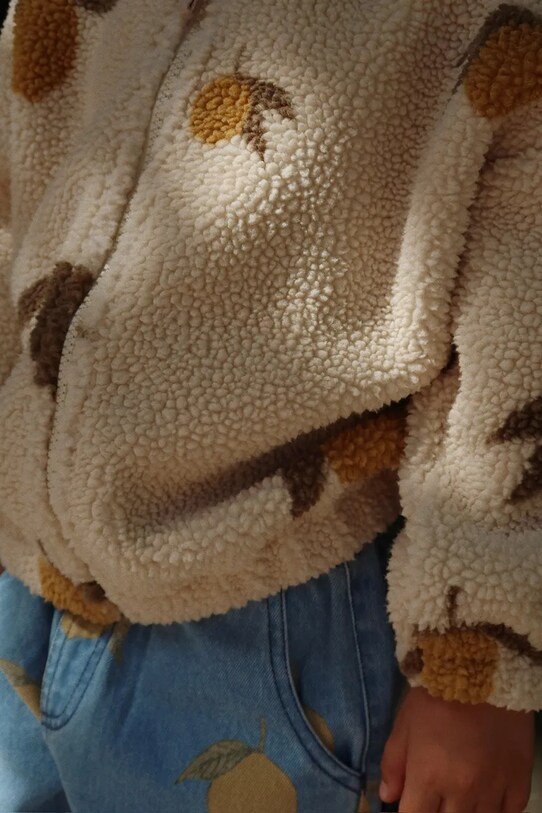 Konges Sløjd geacă bomber pentru copii JODY TEDDY JACKET GRS KS102308