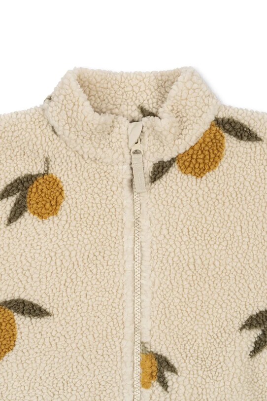 Konges Sløjd geacă bomber pentru copii JODY TEDDY JACKET GRS bej KS102308