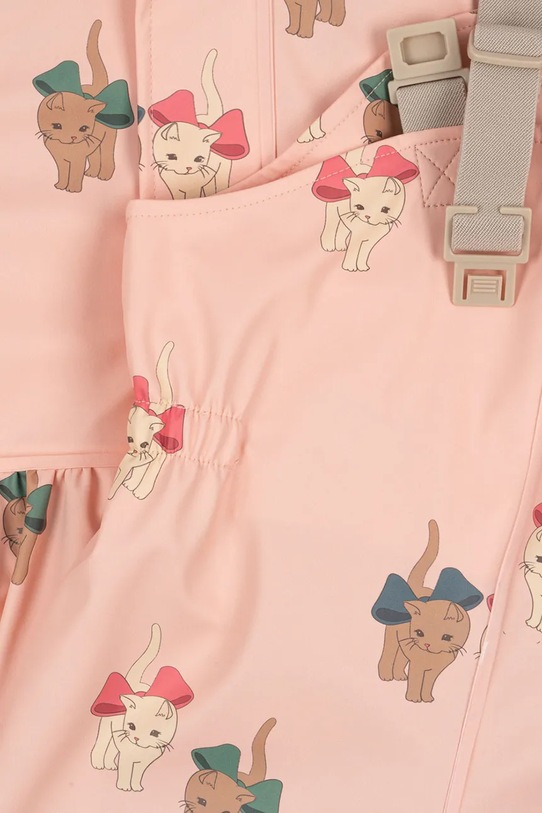Konges Sløjd kombinezon i kurtka dziecięca RAINY PALME SET GIRL KS102312 różowy
