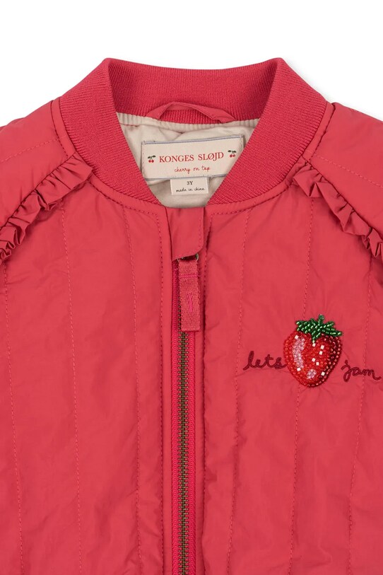 Дитяча куртка-бомбер Konges Sløjd JUNO SPARKLE BOMBER JACKET рожевий KS102314
