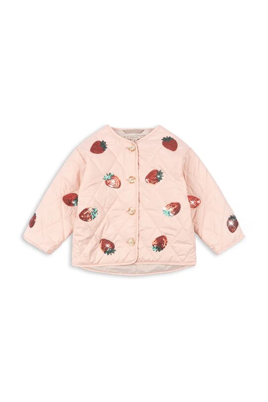 Konges Sløjd kurtka dziecięca FLORA JACKET bez kaptura różowy KS102812