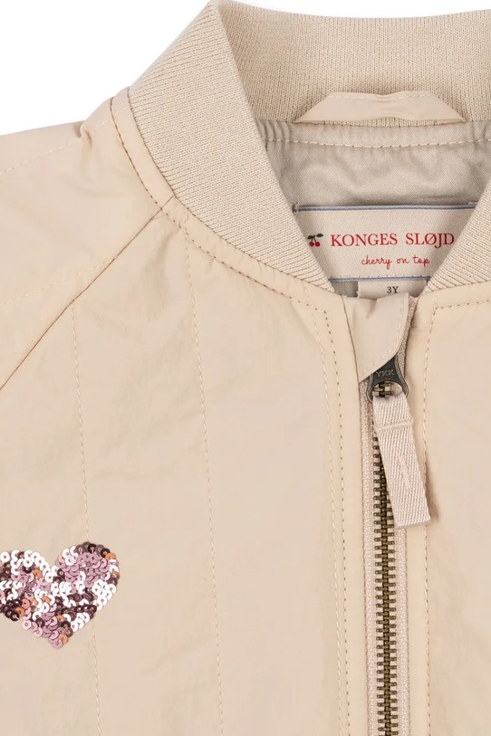 Fete Konges Sløjd geaca bomber pentru copii JUNO SEQUIN BOMBER JACKET KS103009 bej