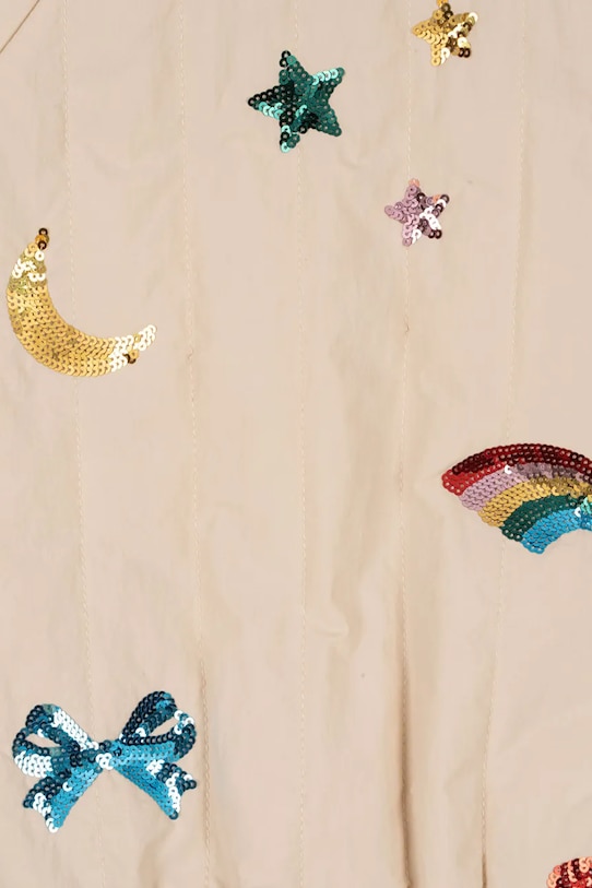 Konges Sløjd geaca bomber pentru copii JUNO SEQUIN BOMBER JACKET bej KS103009