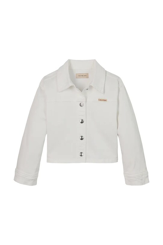Дитяча джинсова куртка Calvin Klein Jeans IG0IG02844.PPYA білий SS25
