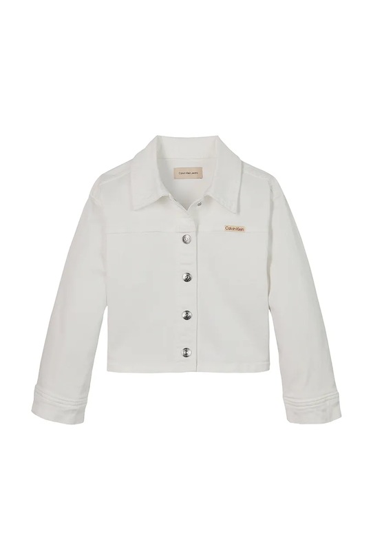 Дитяча джинсова куртка Calvin Klein Jeans IG0IG02844.PPYA білий SS25