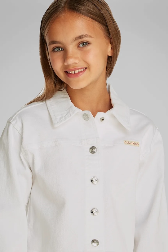 Дитяча джинсова куртка Calvin Klein Jeans IG0IG02844.PPYA білий
