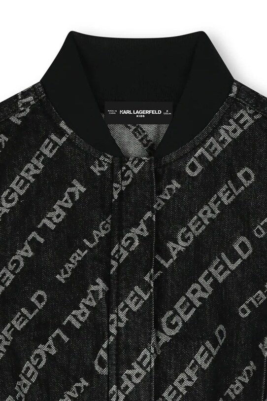 Детская хлопковая куртка Karl Lagerfeld чёрный Z30487.114.150