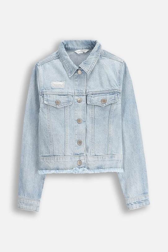 Coccodrillo geacă din denim WC5152301JCG albastru SS25
