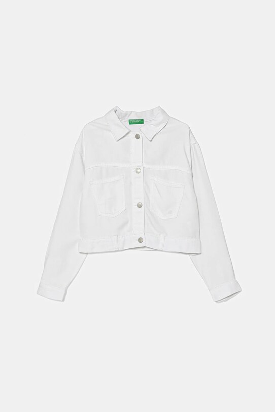 Дитяча куртка United Colors of Benetton джинс білий 21AQCN060.G.Seasonal