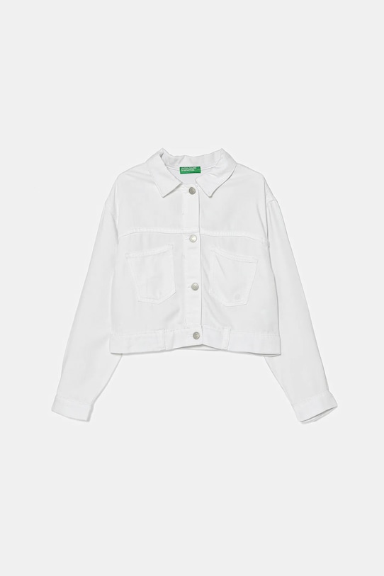 Παιδικό μπουφάν United Colors of Benetton χωρίς κουκούλα λευκό 21AQCN060.G.Seasonal