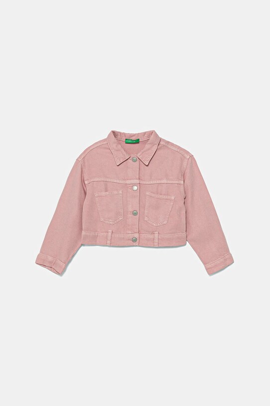 United Colors of Benetton geacă copii necaptusit roz 21AQCN060.G.Seasonal