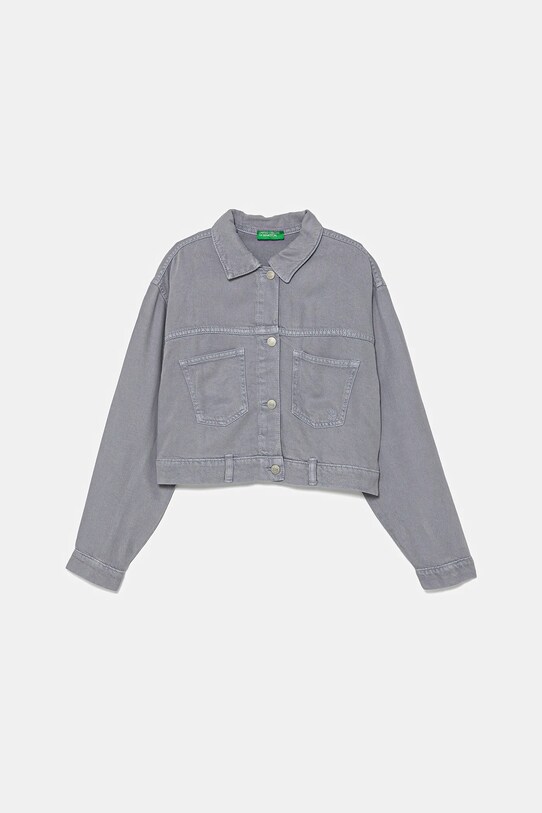 Дитяча куртка United Colors of Benetton джинс фіолетовий 21AQCN060.G.Seasonal