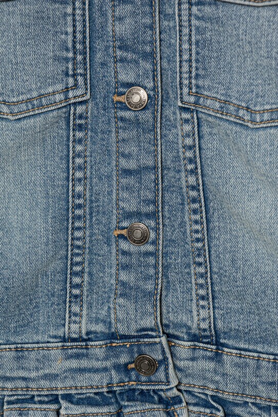 Deklice Bombažna jakna iz jeansa United Colors of Benetton 2PORGN03M.P.Seasonal modra