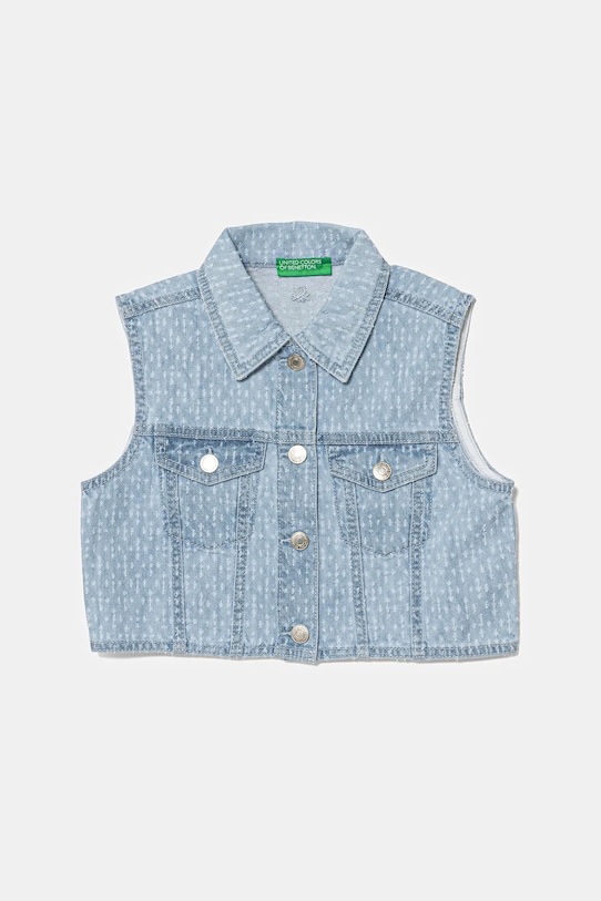 Otroški jeans brezrokavnik United Colors of Benetton Prijazno od planeta modra 22P6CJ011.G.Seasonal