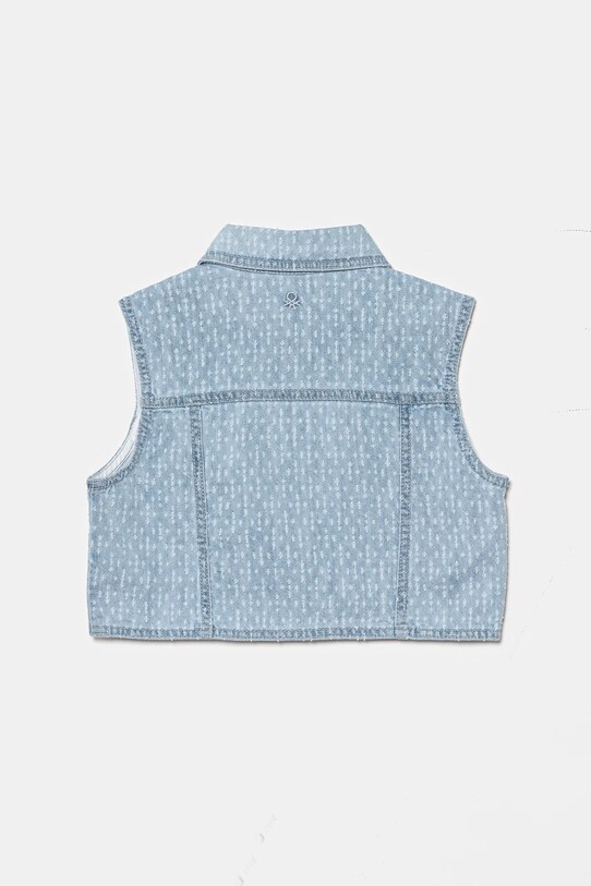 United Colors of Benetton kamizelka jeansowa dziecięca 22P6CJ011.G.Seasonal niebieski SS25