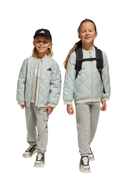 Dětská bunda adidas přechodné šedá JC9442