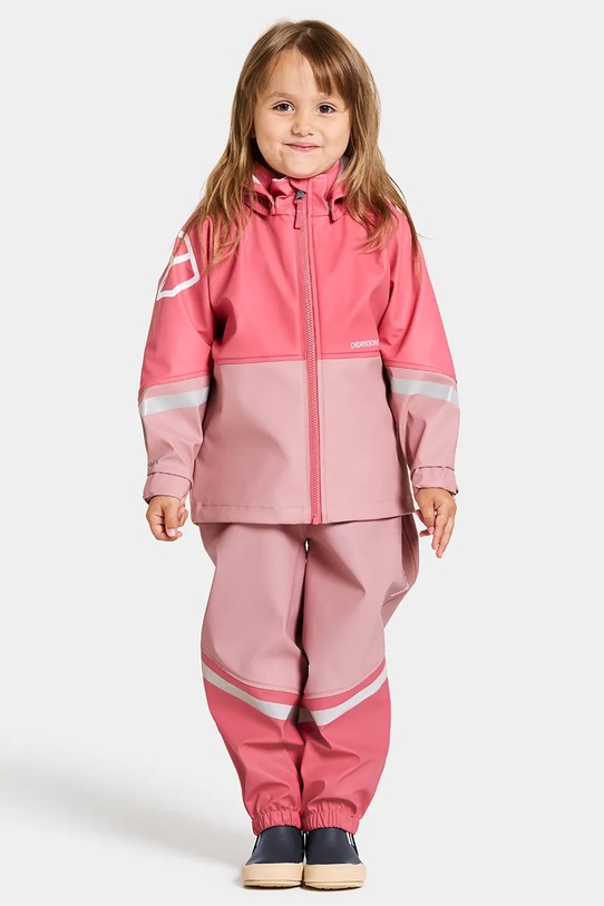 Didriksons kombinezon i kurtka dziecięca WATERMAN KIDS SET pozostałe różowy 505585