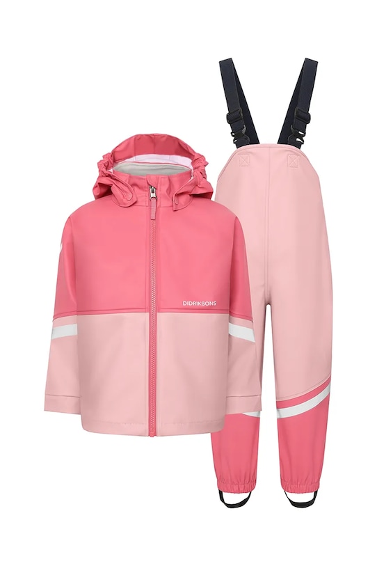 Didriksons kombinezon i kurtka dziecięca WATERMAN KIDS SET 505585 różowy SS25