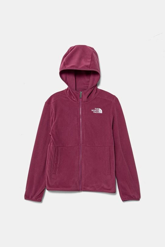 The North Face hanorac polar pentru copii TEEN GLACIER F/Z HOODED JACKET imprimeu violet NF0A8AZK6EO1