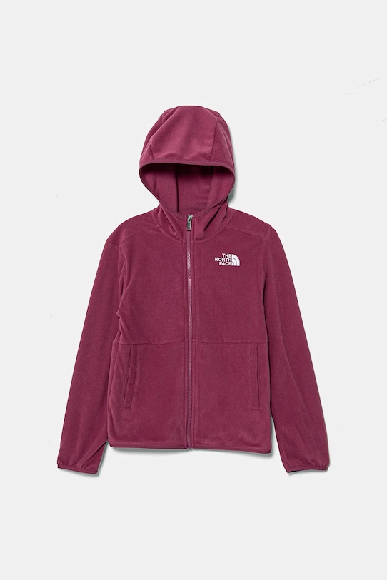 Dječja majica od flisa The North Face TEEN GLACIER F/Z HOODED JACKET natpis ljubičasta NF0A8AZK6EO1