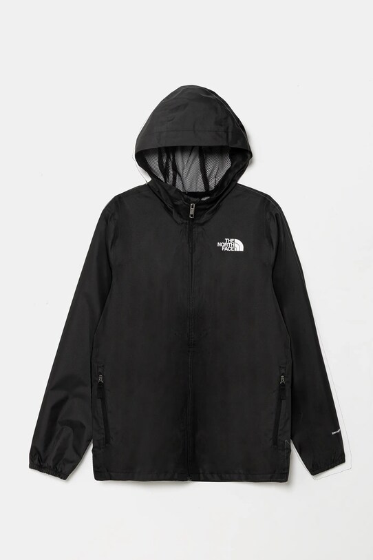 Dětská bunda The North Face TEEN ZIPLINE RAIN JACKET nezateplené černá NF0A8B7ZJK31