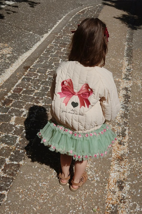 Детская куртка-бомбер Konges Sløjd JUNO BOMBER JACKET с подкладкой бежевый KS102313