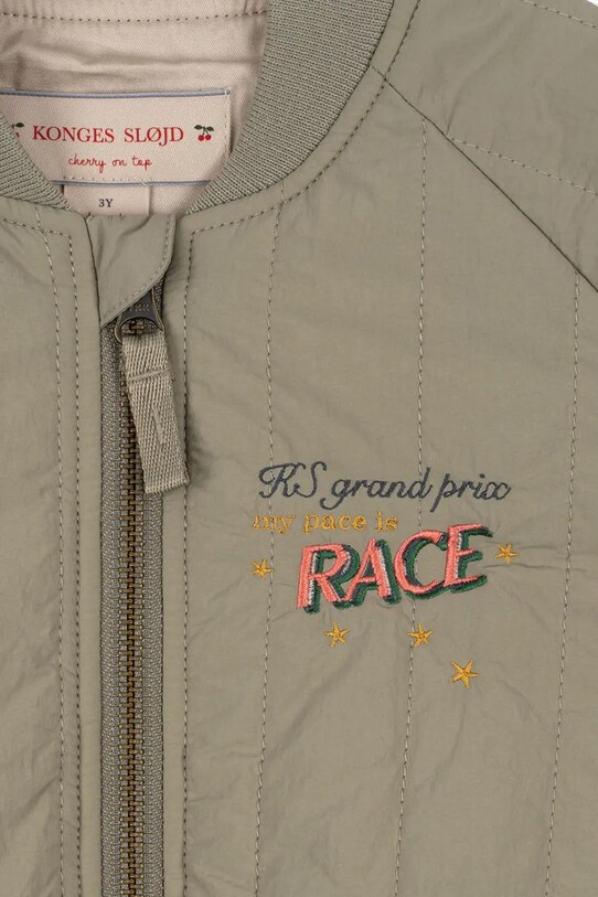 Detská bunda bomber Konges Sløjd JUNO BOMBER JACKET KS102313 zelená