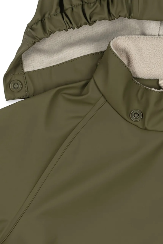 Băieți Konges Sløjd salopetă si jachetă pentru copii PLAINY RAIN SET KS102410 verde