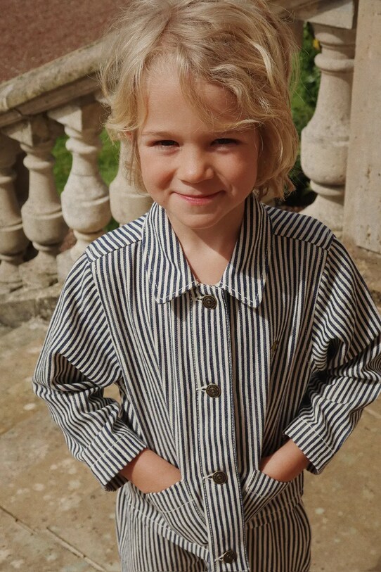 Otroška jeans jakna Konges Sløjd FENDER JACKET GOTS Brez kapuce črna KS102805