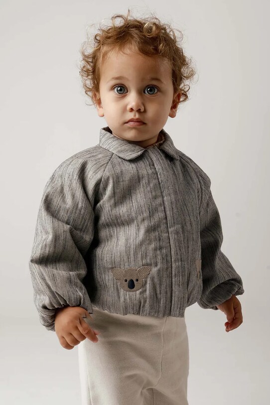 Donsje geaca bebe Corneel Jacket Koala cu captuseala gri 3036102