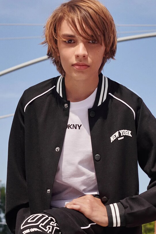 Παιδικό μπουφάν bomber Dkny D62232.114.150 μαύρο