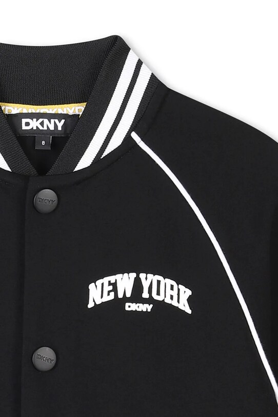 Παιδικό μπουφάν bomber Dkny μαύρο D62232.114.150