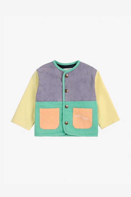 Bobo Choses pamut baba kabát 125AB092 zöld SS25