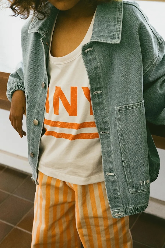 Dječja traper jakna Tinycottons GRAPHIC DENIM JACKET SS25.241