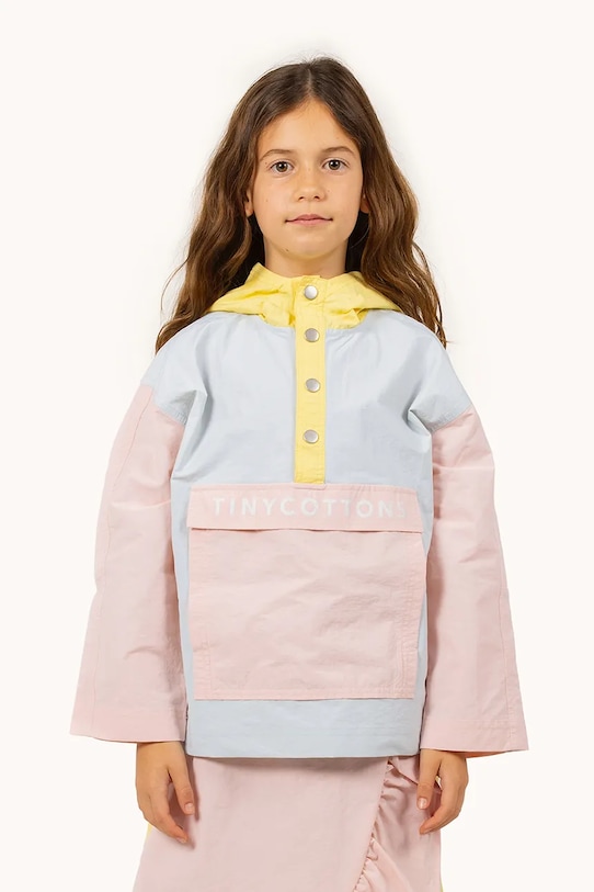 Παιδικό μπουφάν Tinycottons COLOR BLOCK JACKET άλλο μπλε SS25.250