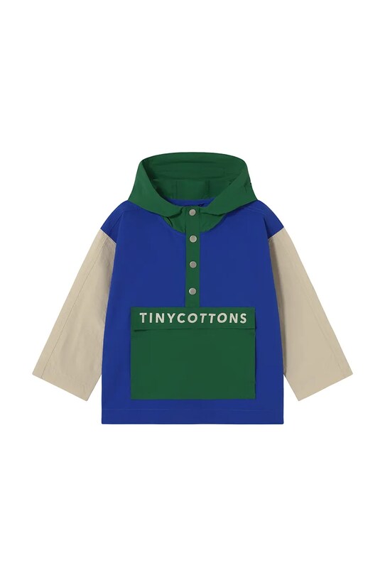 Otroška jakna Tinycottons COLOR BLOCK JACKET SS25.250 modra SS25