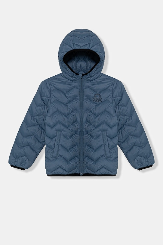 Дитяча куртка United Colors of Benetton з капюшоном блакитний 2TWDGN02V.P.Season.PPYA