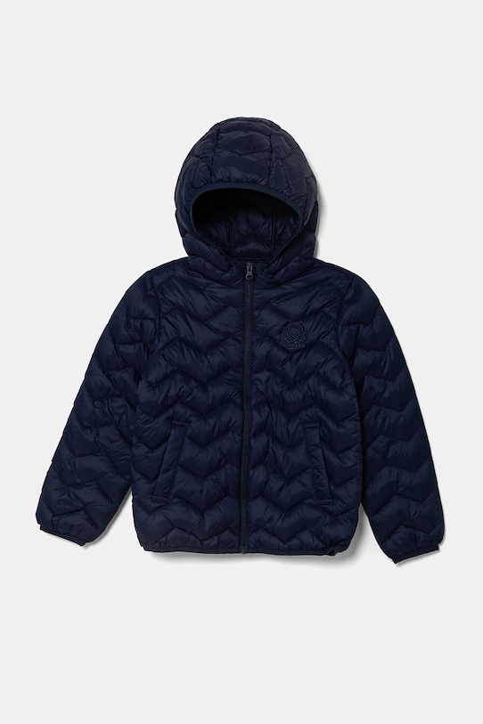 Дитяча куртка United Colors of Benetton з капюшоном темно-синій 2TWDCN04V.G.Reproposed