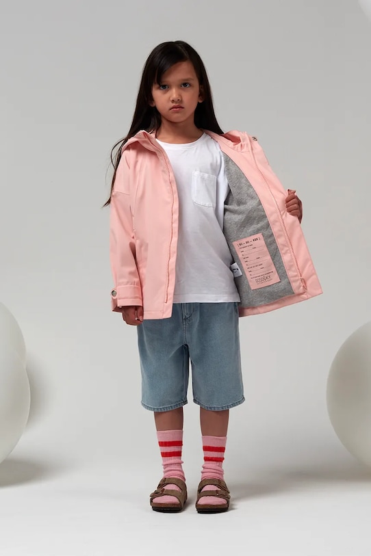 Detská nepremokavá bunda Gosoaky ROARING CAT 251.9.1.585 ružová