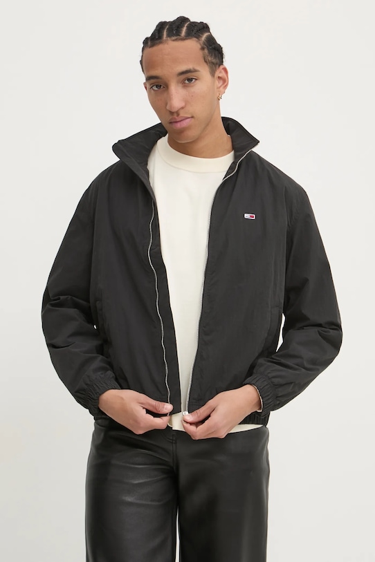 Tommy Jeans geaca cu captuseala negru DM0DM20655