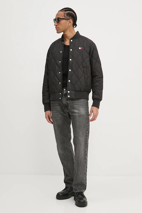 Μπουφάν bomber Tommy Jeans DM0DM20699 μαύρο SS25